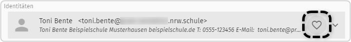 Anzeige ausgewählte Identität: Toni Bente