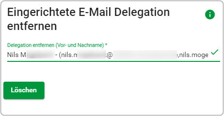 Postfachdelegation entfernen