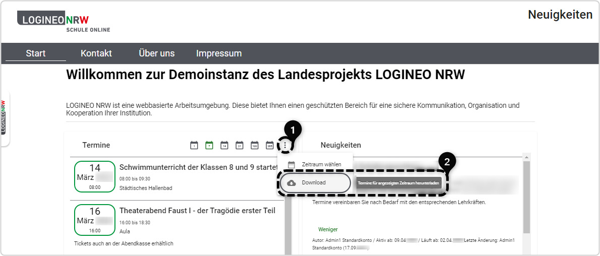Download Termine