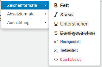 Dropdown-Untermenu