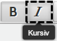 kursives I