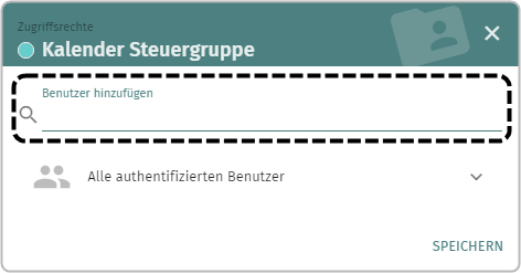 Menüfenster: Freigabe... Suchfeld "Benutzer hinzufügen" markiert