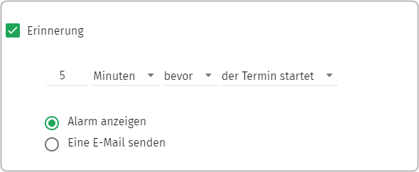 Kalender: Erinnerung  Netzwerk-Moodle