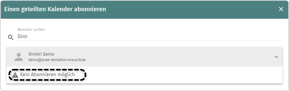 kein Abonnieren möglich