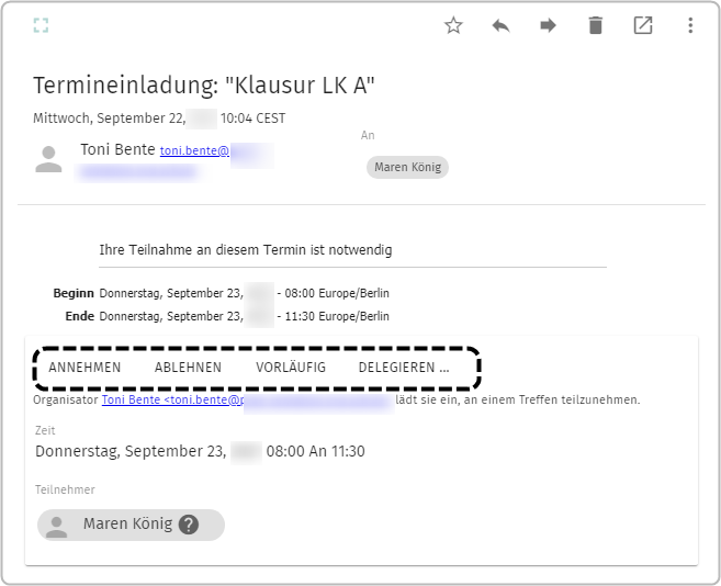 Gerne Nehme Ich Den Von Ihnen Vorgeschlagenen Termin Wahr Kalender: Termine zu- und absagen