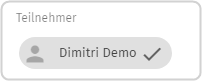 Teilnehmer: Haken hinter Name 