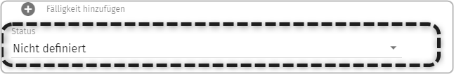 Status "Nicht definiert" markiert