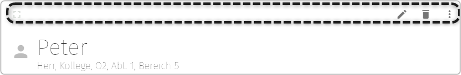 Funktion in der Adresskarte