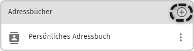 Persönliches Adressbuch hinzufügen