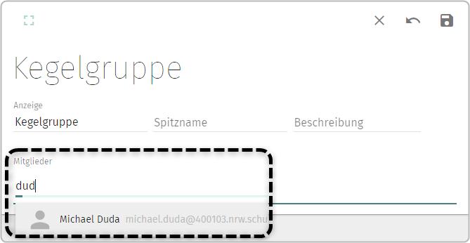 Mitglieder auswählen