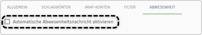 Übersicht Abwesenheit