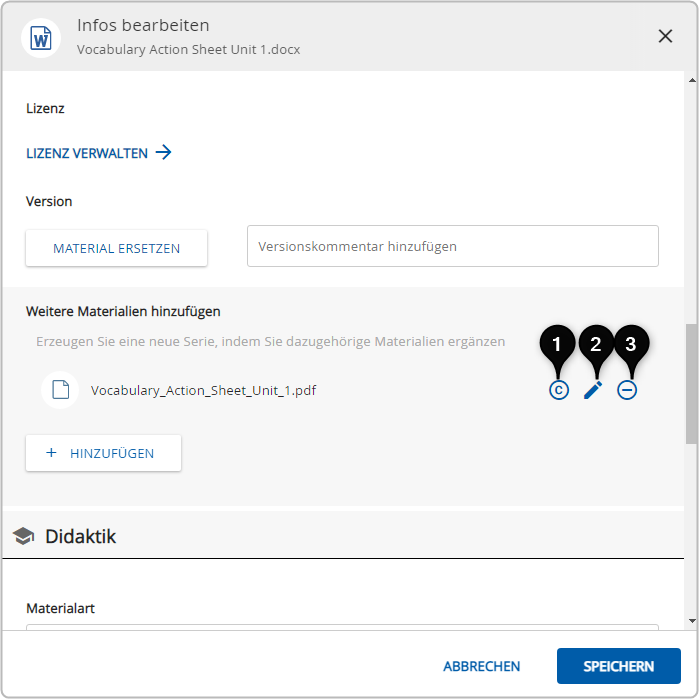 Übersicht der Bearbeitungsmöglichkeiten von Serien-Objekten