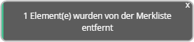1 Element(e) wurden von der Merkliste entfernt.