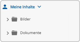 Workspace Navigation Meine Inhalte