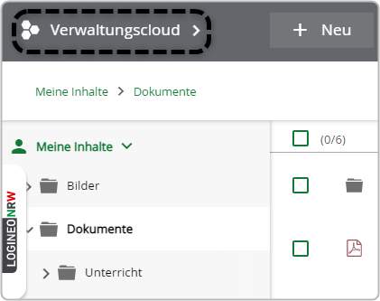 Schaltfläche zum Aufruf des Dialoges zum Aufruf des Datensafes (mit Markierung)