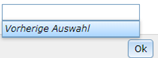 Drop Down Eintrag Vorherige Auswahl
