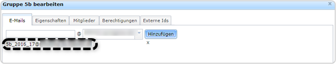 Beispiel Gruppen-E-Mailadresse