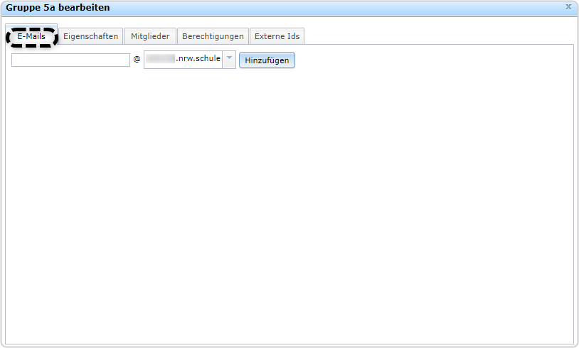 Reiter E-Mailadresse in Gruppenkarte
