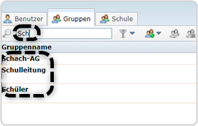 Gruppe suchen