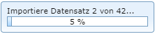 Erfolgsanzeige Datenimport